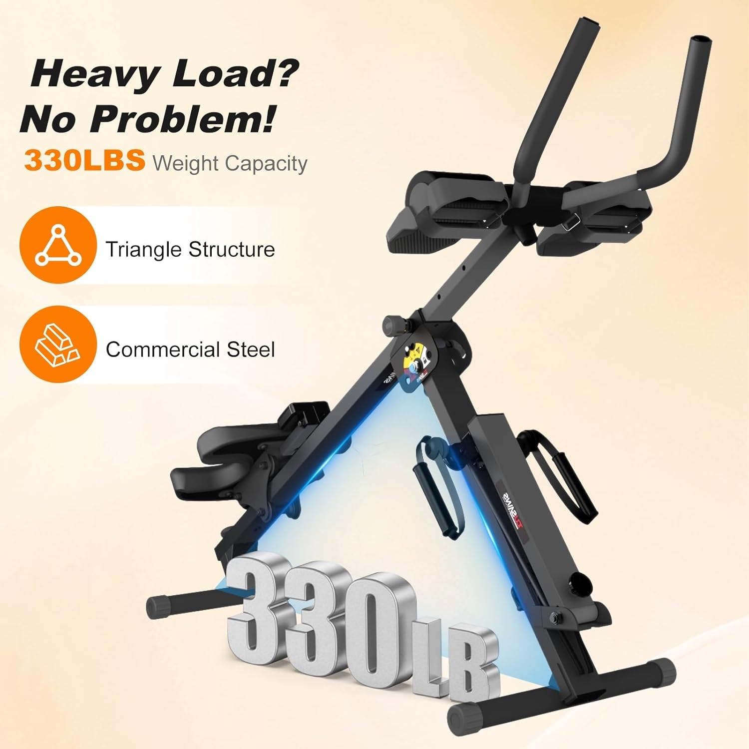 3 in 1 Ab Machine, Foldable Rowing Machine & Cable System, Core Trainer for Abdominal Workout, 4-Level Height & 2 Resistance Levels, All-In-One Home Gym Equipment for Weight Loss & Sculpting
