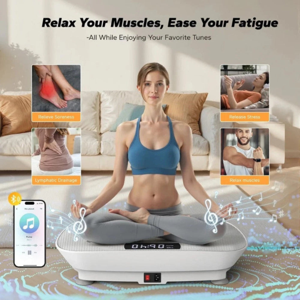 MERACH Vibration Plate Weight Loss Whole Body Workout Fitness Exercise Machine
